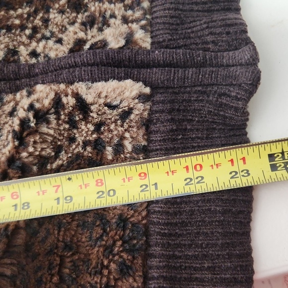Vintage Dappers & Damons Cardigan Sweater Large Petite Lepoard Black Old Money - Picture 8 of 9